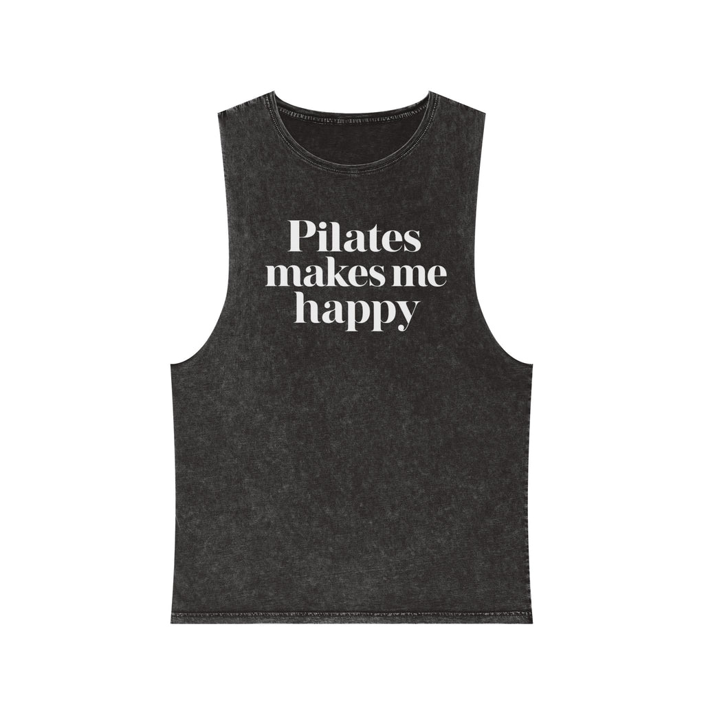 Pilates Health Club Stonewash Tank — Vintage Fitness Tank Top
