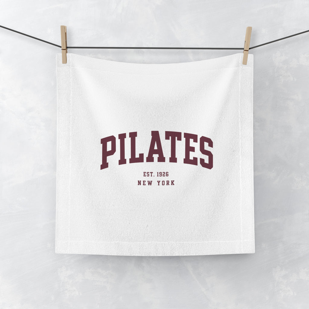 Pilates Face Towel — Vintage 'Pilates Est. 1926 New York' Workout Hand Towel