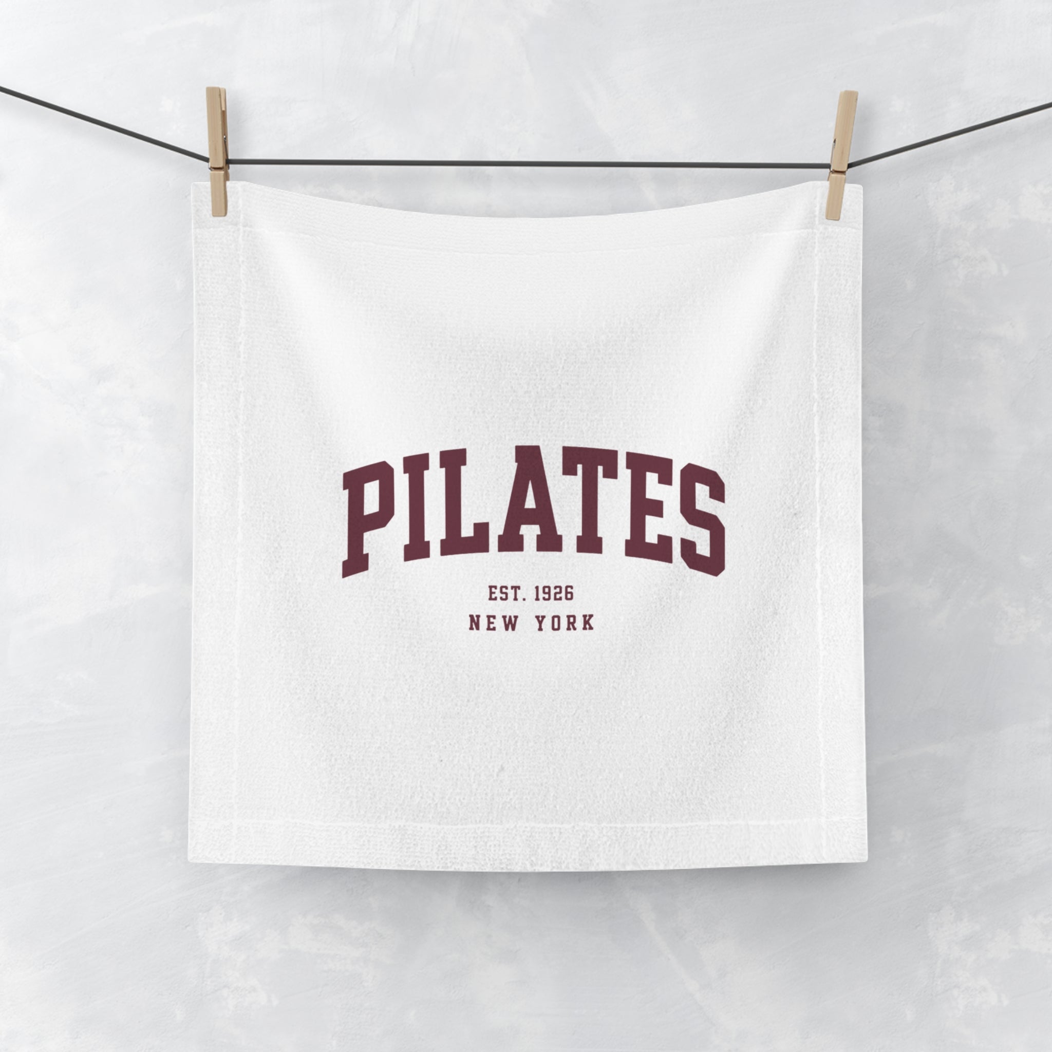Pilates Face Towel — Vintage 'Pilates Est. 1926 New York' Workout Hand Towel