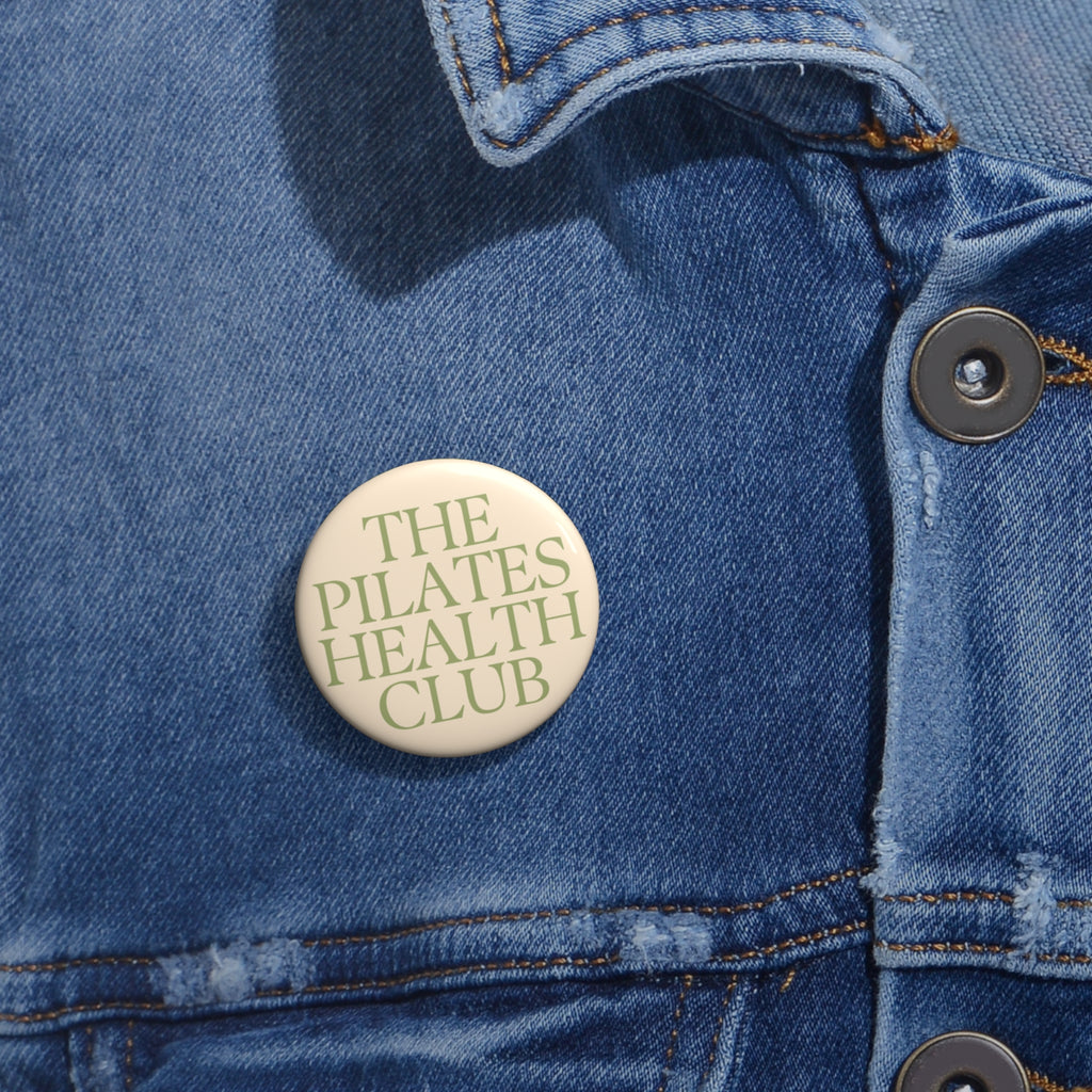 Pilates Health Club Button Pin — Custom Wellness Lapel Pin