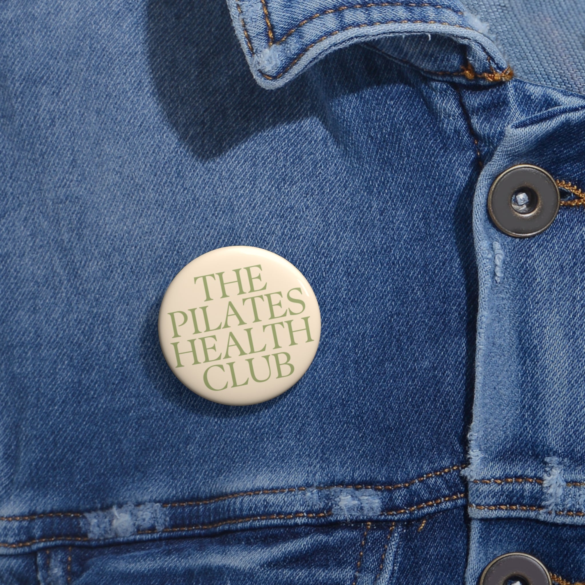 Pilates Health Club Button Pin — Custom Wellness Lapel Pin