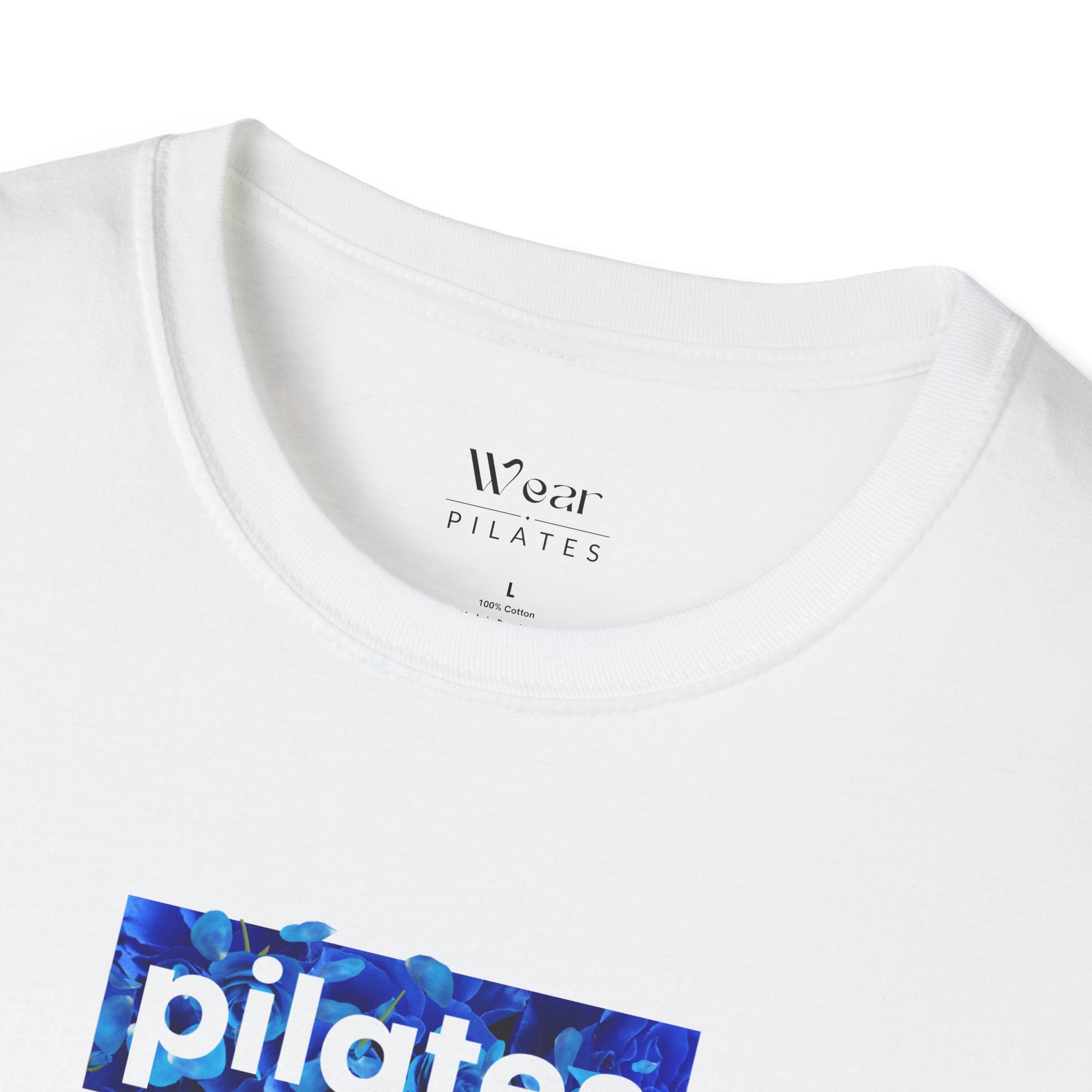 Pilates Blue Tie-Dye Box T-Shirt — Fitness Tee for Pilates Lovers