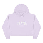 Pilates Cropped Hoodie — 'Pilates' Varsity Logo Crop Top for Fitness & Leisure