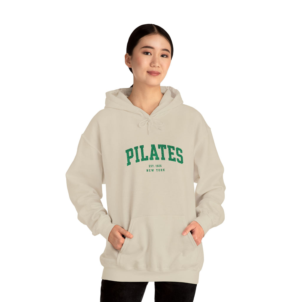 Pilates Hoodie - Vintage Green 'Pilates' Athletic Pullover
