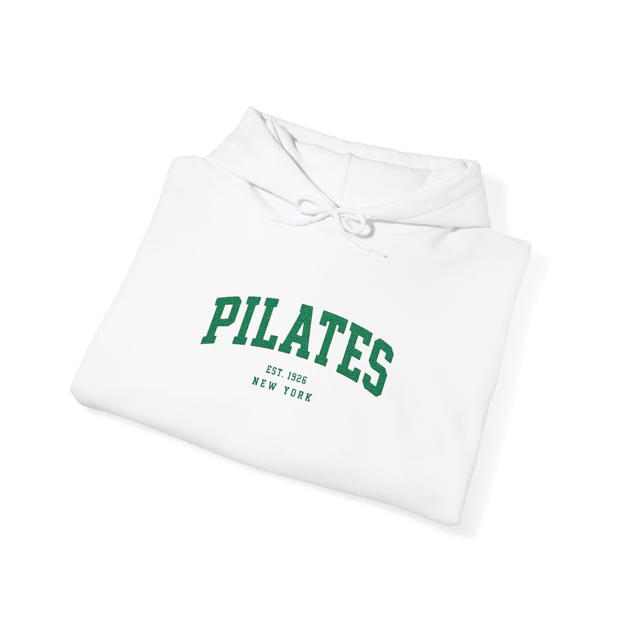 Pilates Hoodie - Vintage Green 'Pilates' Athletic Pullover