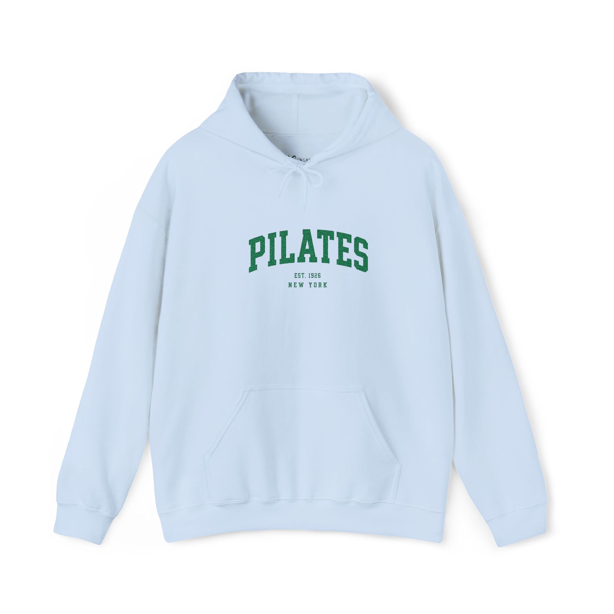 Pilates Hoodie - Vintage Green 'Pilates' Athletic Pullover