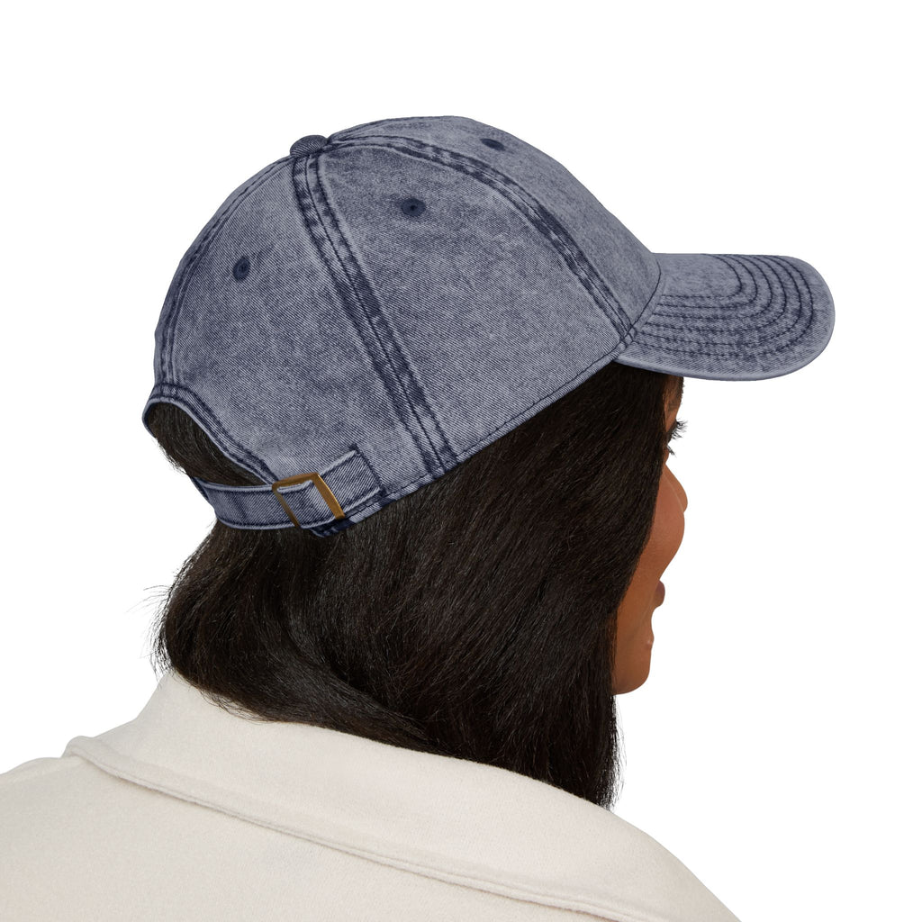 Pilates Vintage Embroidered Cap — Washed Grey Baseball Hat