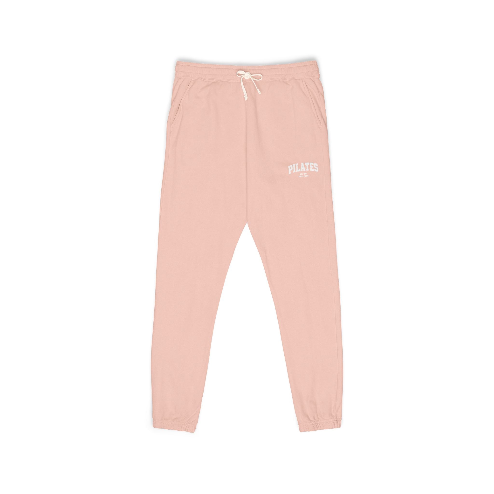 Blush Pink Garment-Dyed Fleece Sweatpants – Relaxed Unisex Joggers