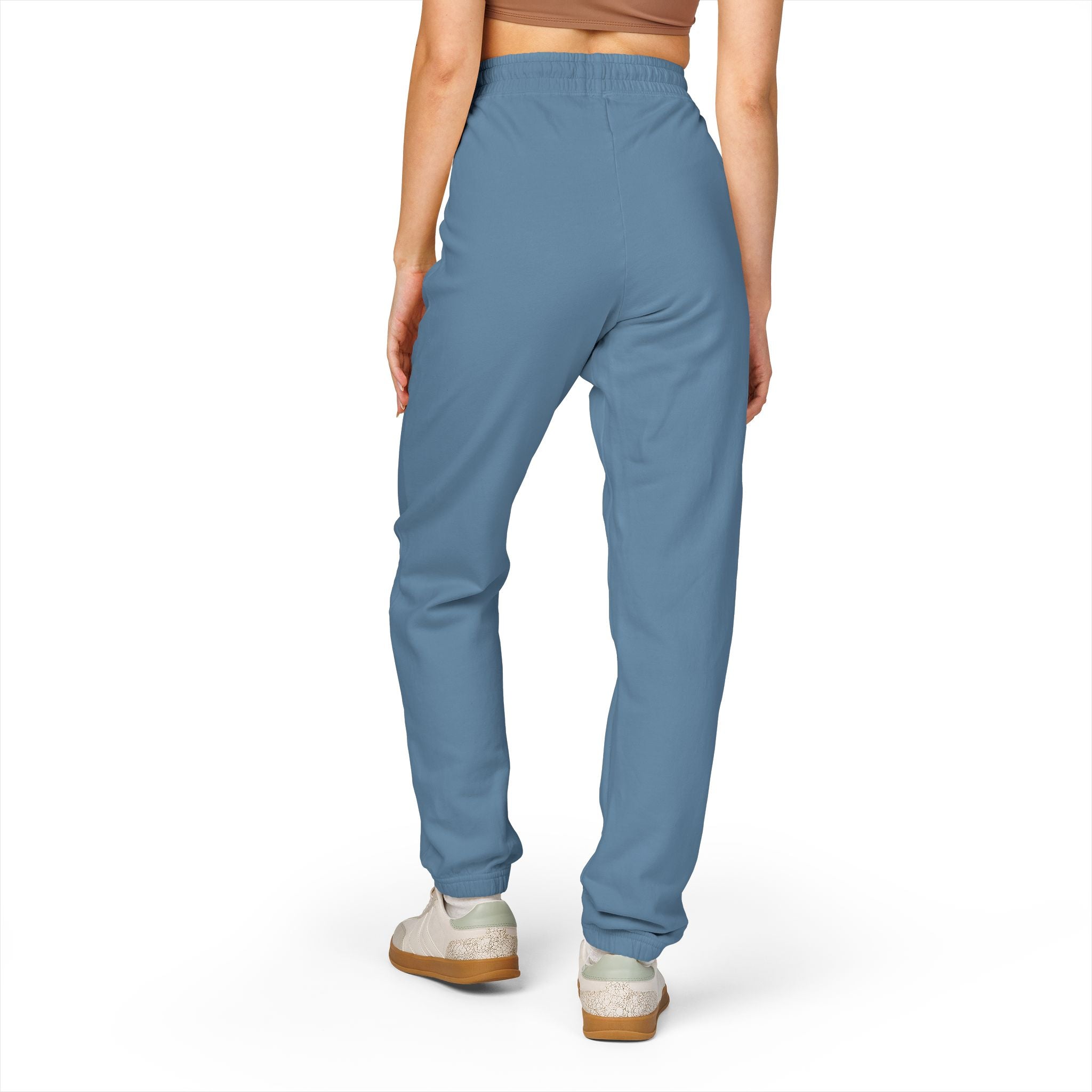 Blush Pink Garment-Dyed Fleece Sweatpants – Relaxed Unisex Joggers