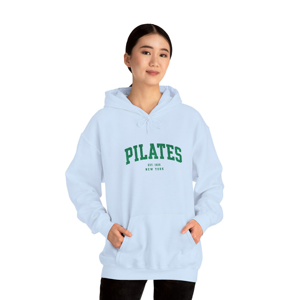 Pilates Hoodie - Vintage Green 'Pilates' Athletic Pullover