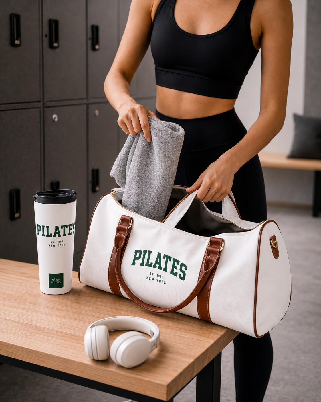 Pilates Waterproof Travel Bag – Canvas Duffle for Gym, Weekend & Studio Gear