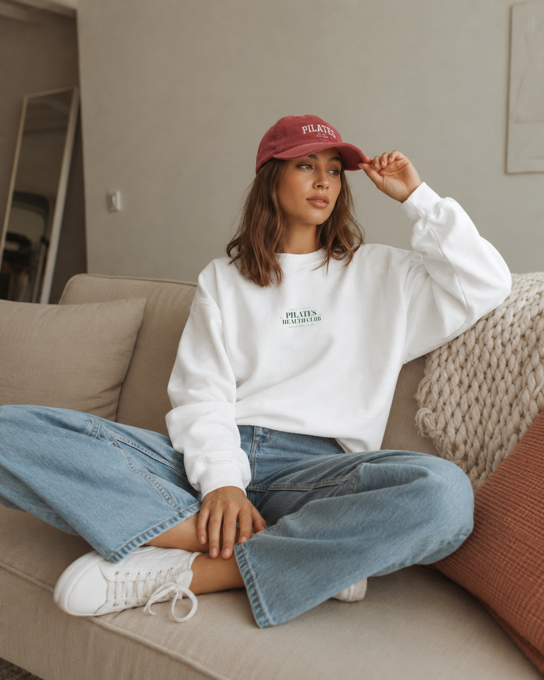 Morning Pilates Society Crewneck Sweatshirt — Align, Breathe, Flow