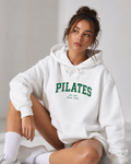 Pilates Hoodie - Vintage Green 'Pilates' Athletic Pullover
