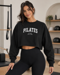 Pilates Cropped Sweatshirt — Women's Cozy Studio Pullover