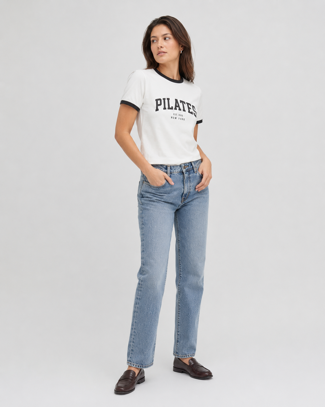 Pilates Ringer T-Shirt — Vintage Athletic Pilates Tee