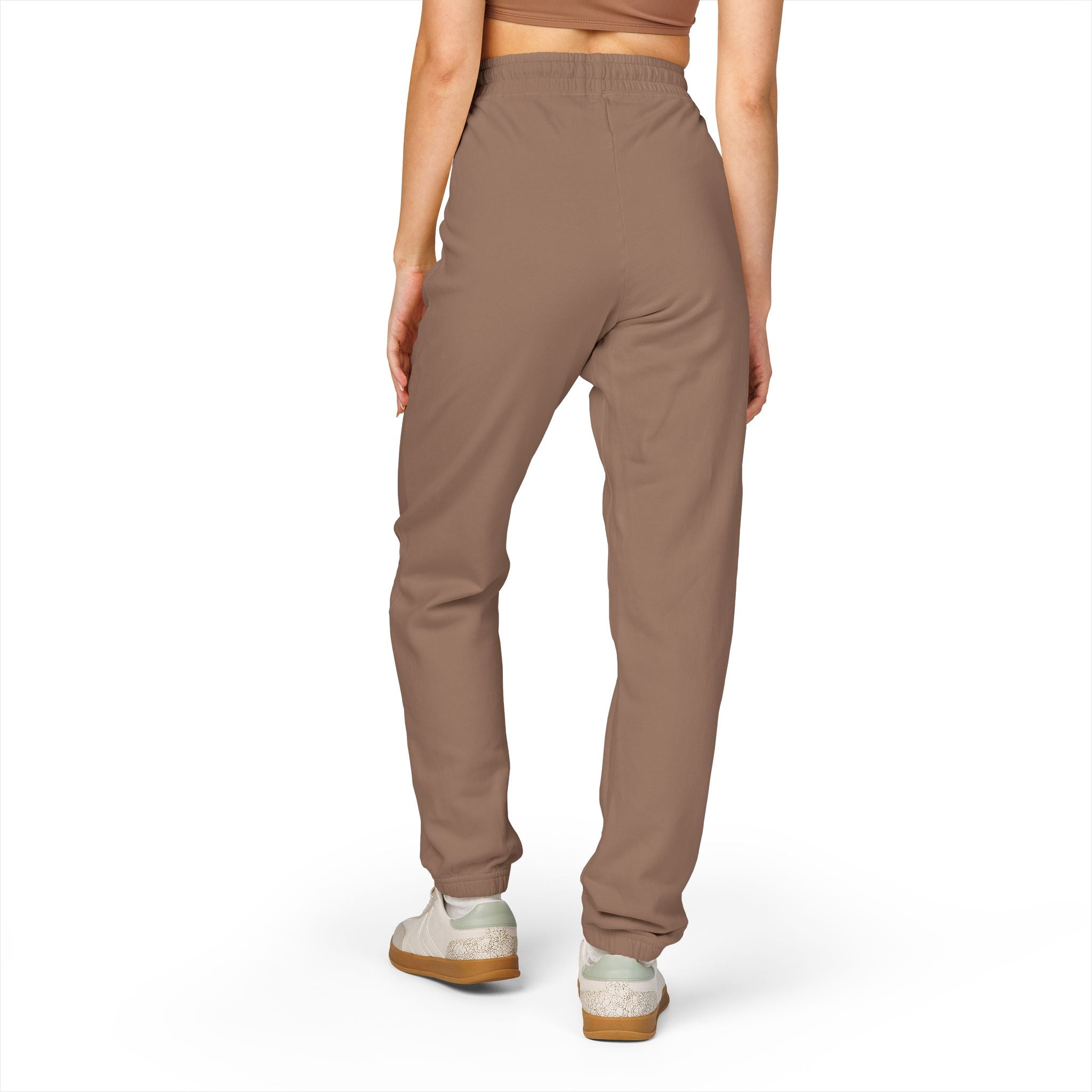 Blush Pink Garment-Dyed Fleece Sweatpants – Relaxed Unisex Joggers