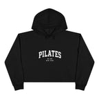 Pilates Cropped Hoodie — 'Pilates' Varsity Logo Crop Top for Fitness & Leisure