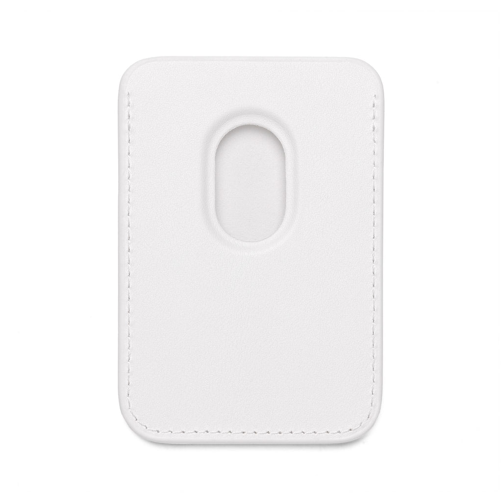 Pilates MagSafe Vegan Wallet — White Card Sleeve with "PILATES" Collegiate Print