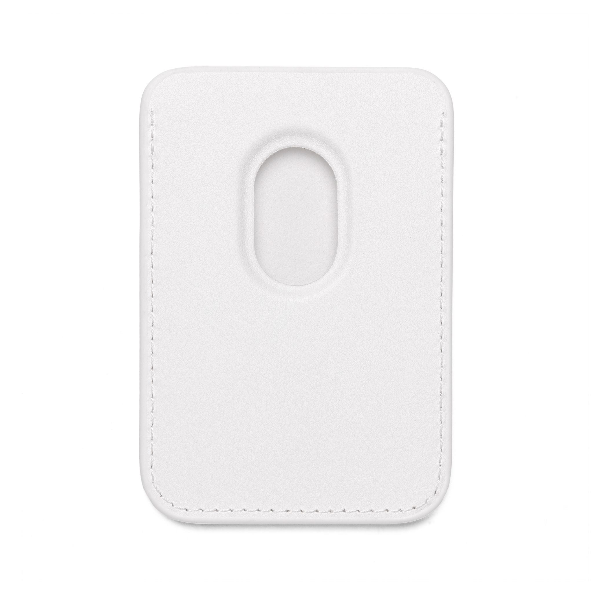 Pilates MagSafe Vegan Wallet — White Card Sleeve with "PILATES" Collegiate Print