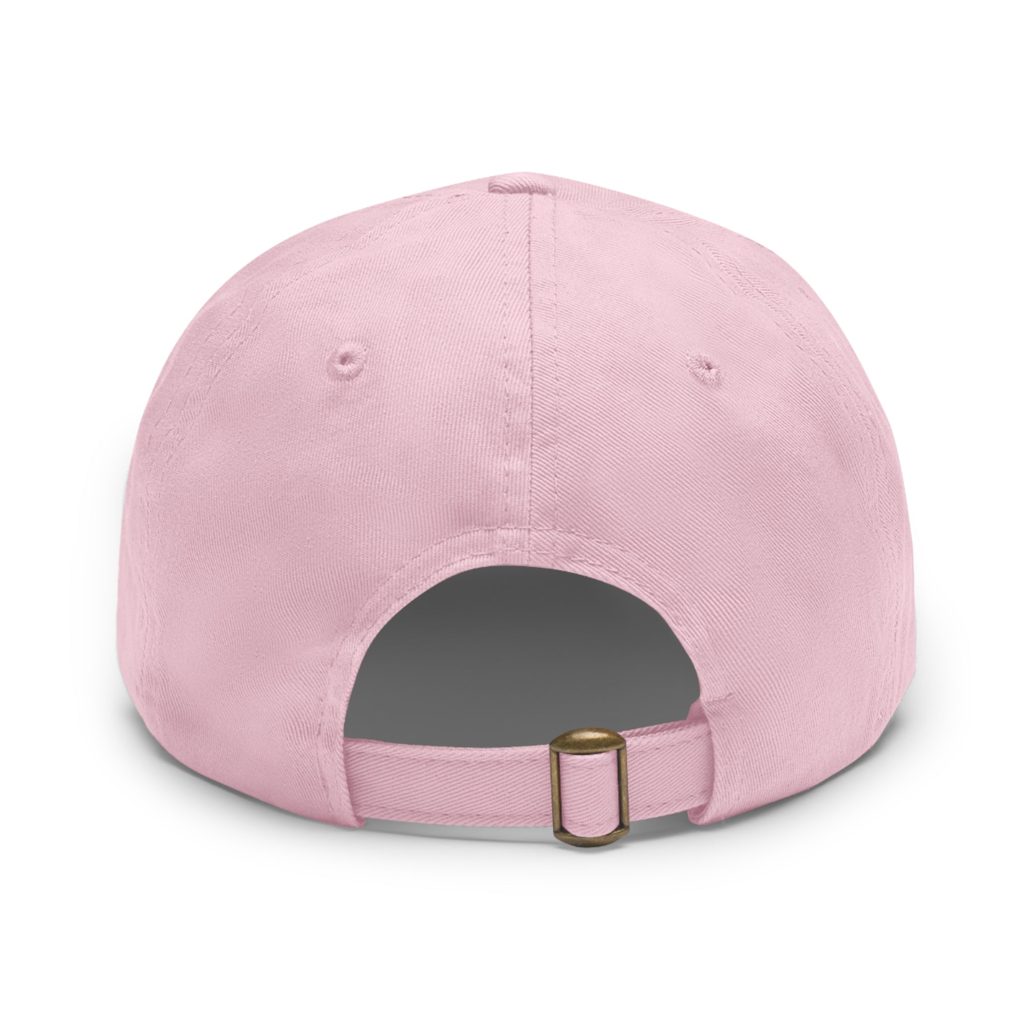 Pilates Health Club Leather Patch Dad Hat — Pink Fitness Baseball Cap