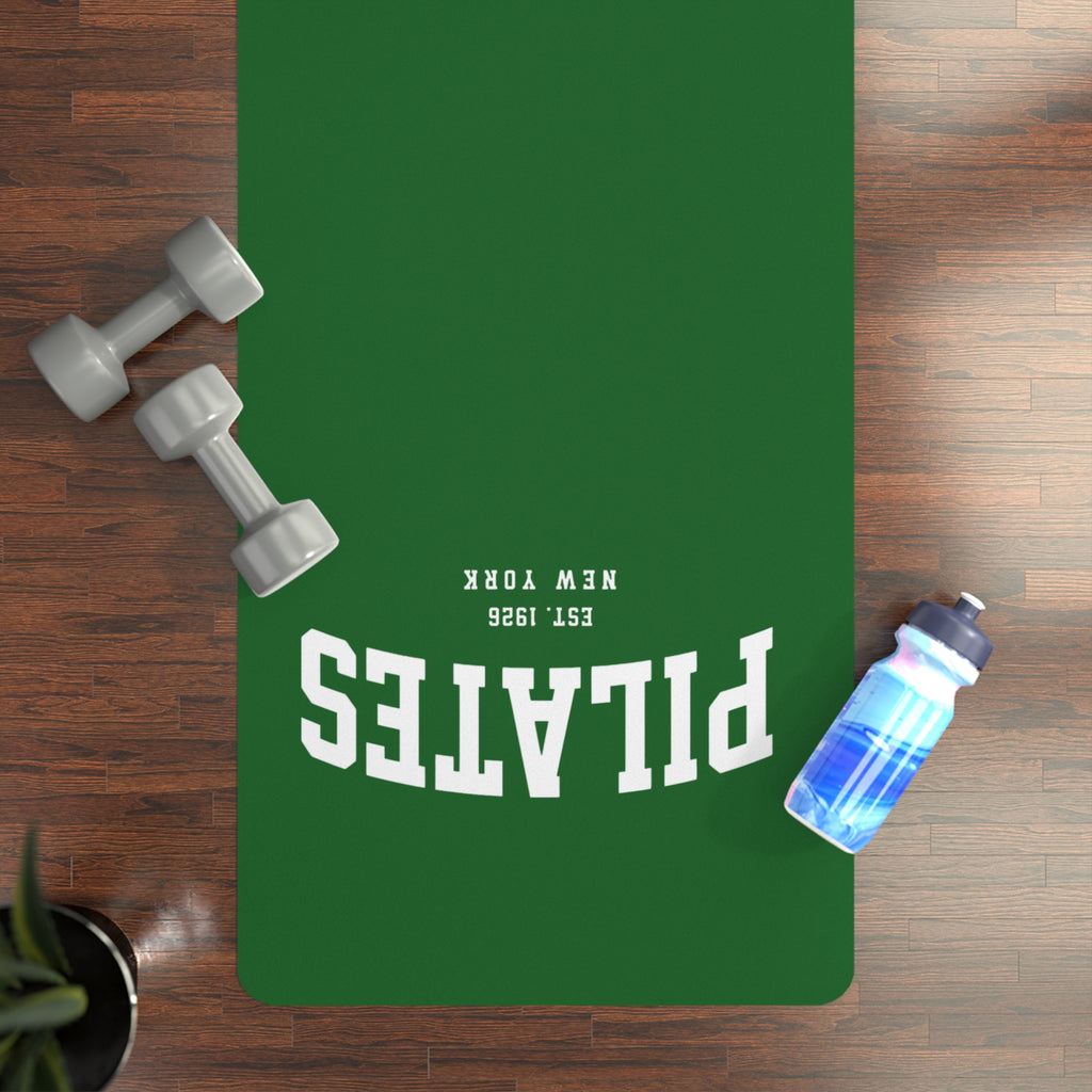 Pilates Rubber Yoga Mat — Non‑Slip Green Exercise Mat