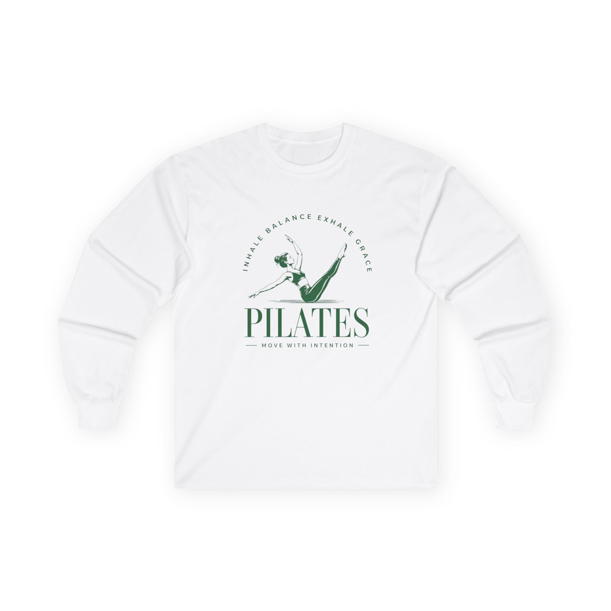 Pilates Floral Long Sleeve Tee — 'Pilates' Studio Wellness Top