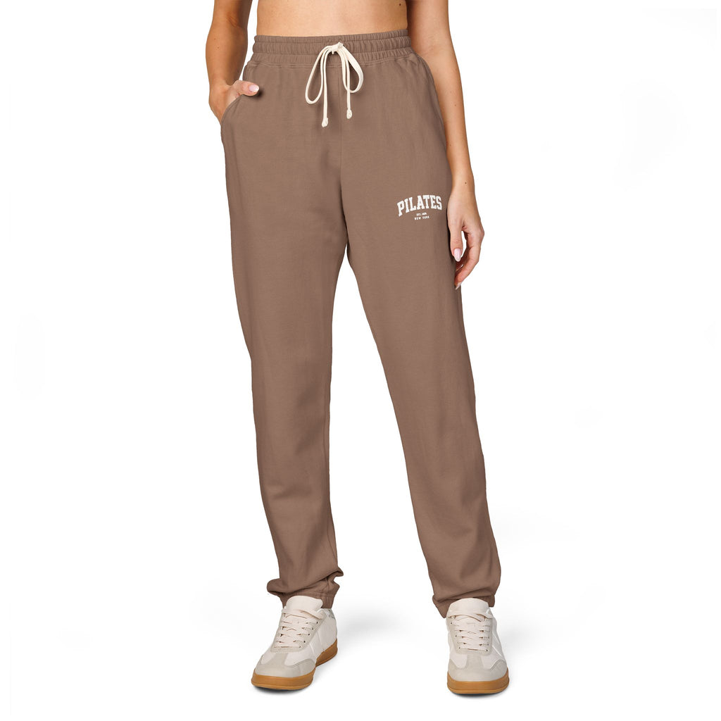 Blush Pink Garment-Dyed Fleece Sweatpants – Relaxed Unisex Joggers