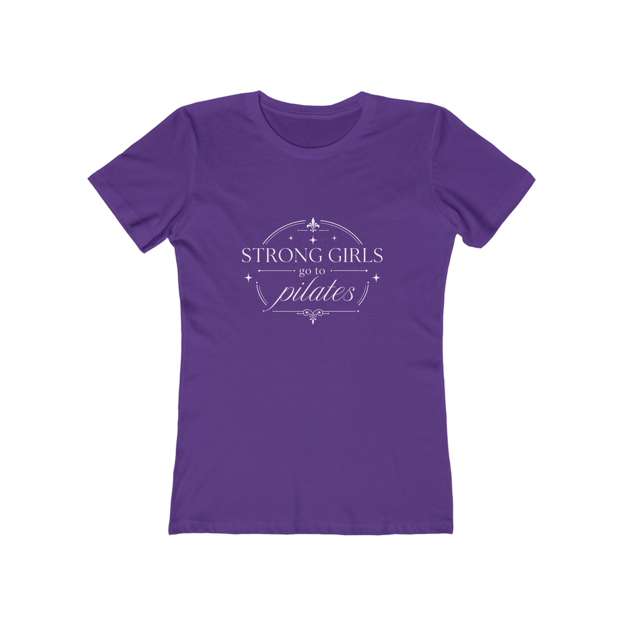 Pilates Tee — "Strong Girls Go to Pilates" Boyfriend-Style Women’s T-Shirt