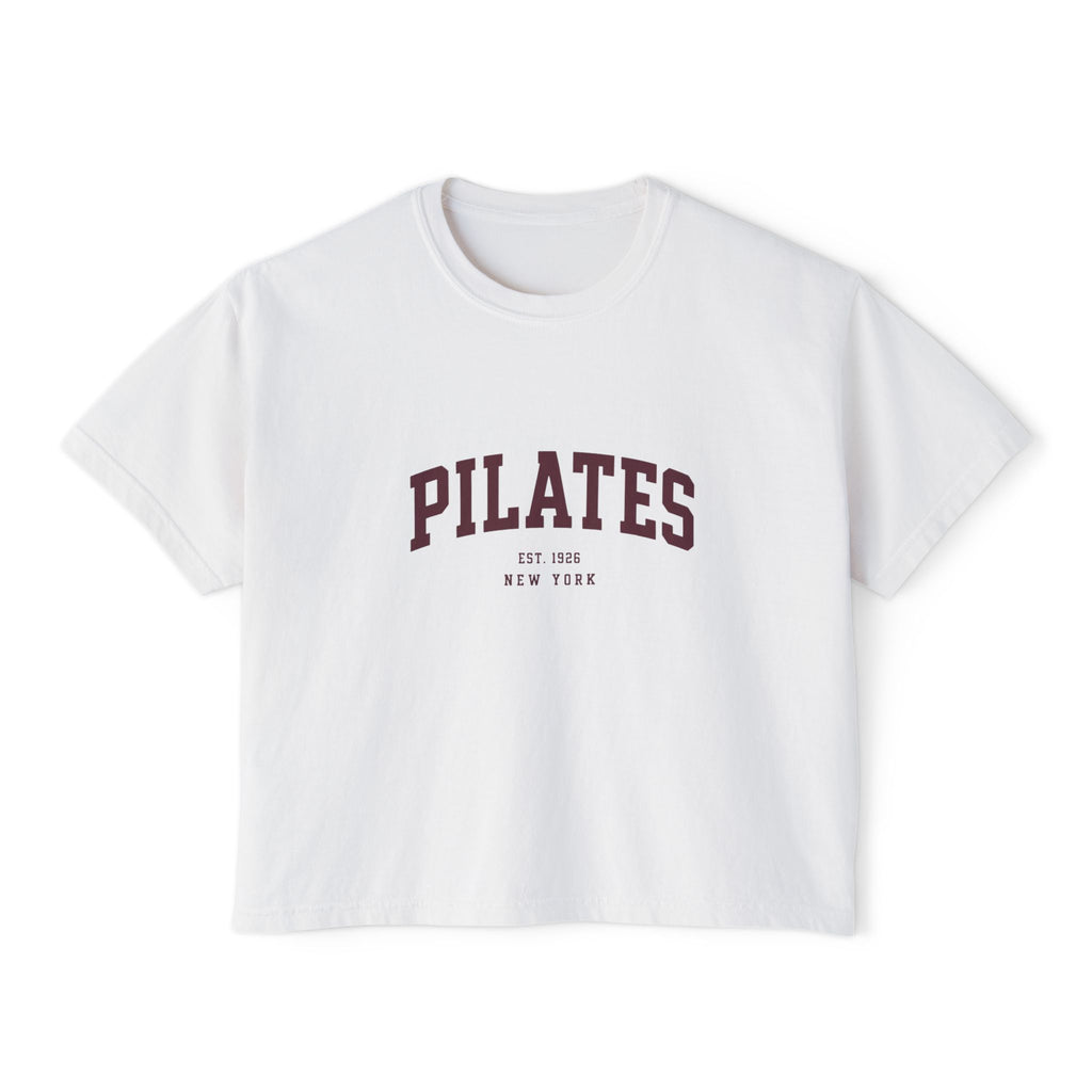 Pilates Boxy Tee — Women's Casual Pilates T-Shirt