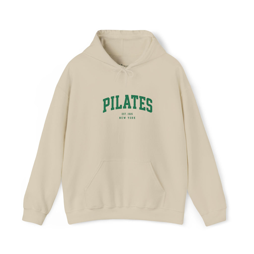 Pilates Hoodie - Vintage Green 'Pilates' Athletic Pullover