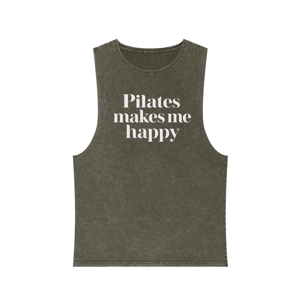 Pilates Health Club Stonewash Tank — Vintage Fitness Tank Top