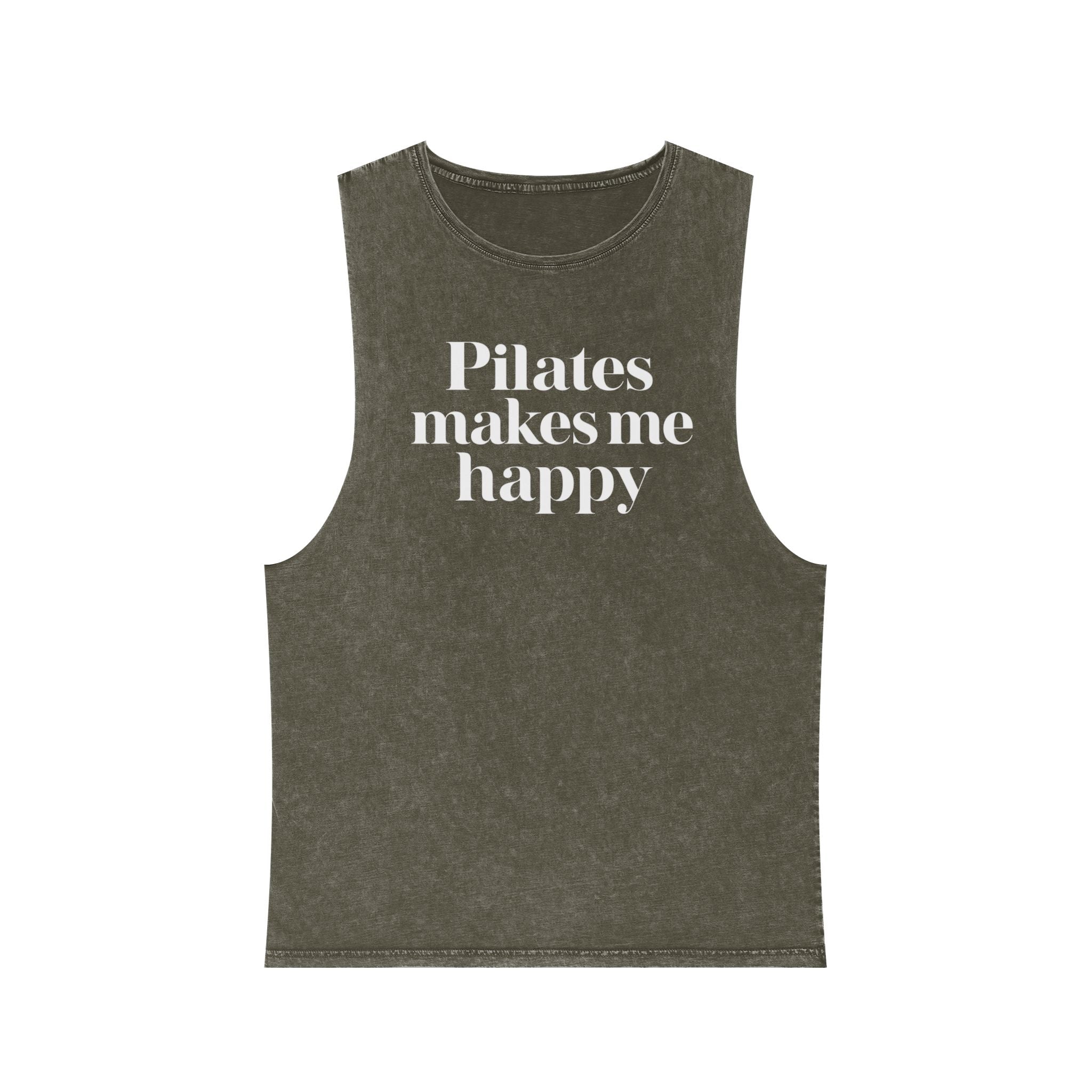 Pilates Health Club Stonewash Tank — Vintage Fitness Tank Top