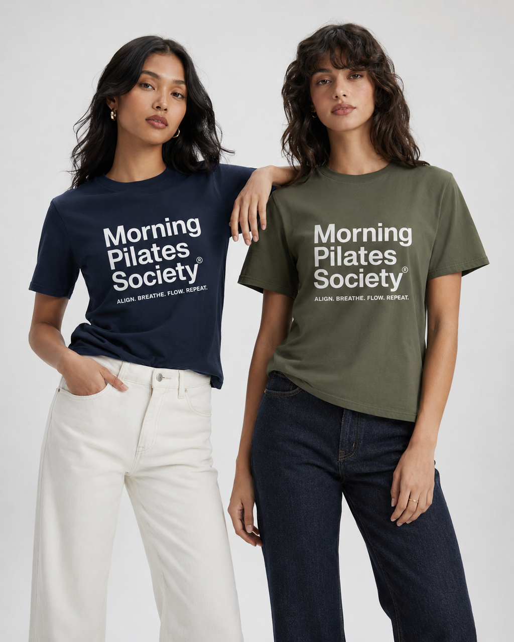 Morning Pilates Society T-Shirt — Align. Breathe. Flow. Repeat. — Women's & Men's Pilates Tee